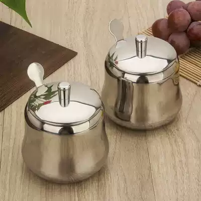Sprinkler tank Barbecue stainless steel seasoning bottle Pepper pepper cumin powder bottle Rotating dining room seasoning tank sprinkler