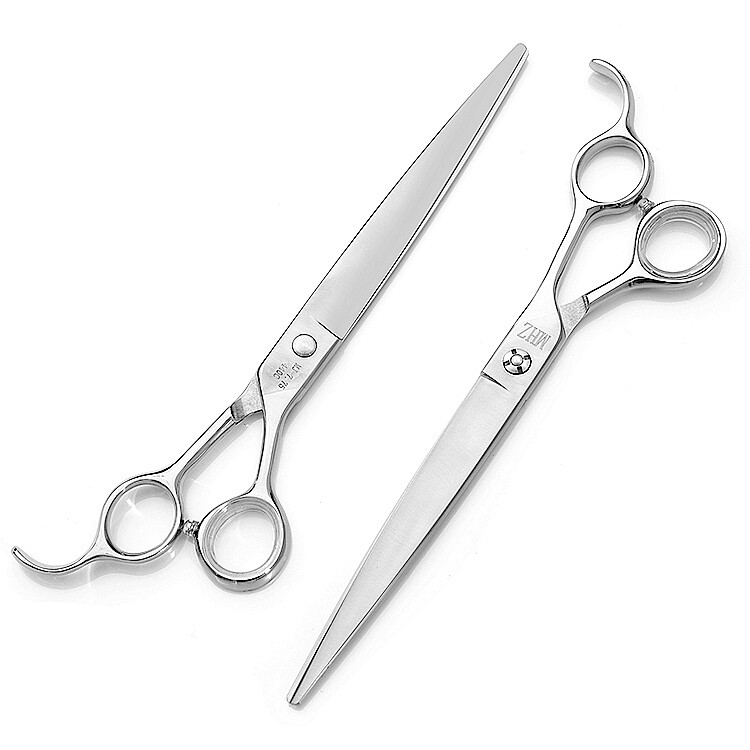 Hairy kid pet groomer scissors 7 75 inch big cutter pet shop professional open finishing straight scissors vg10