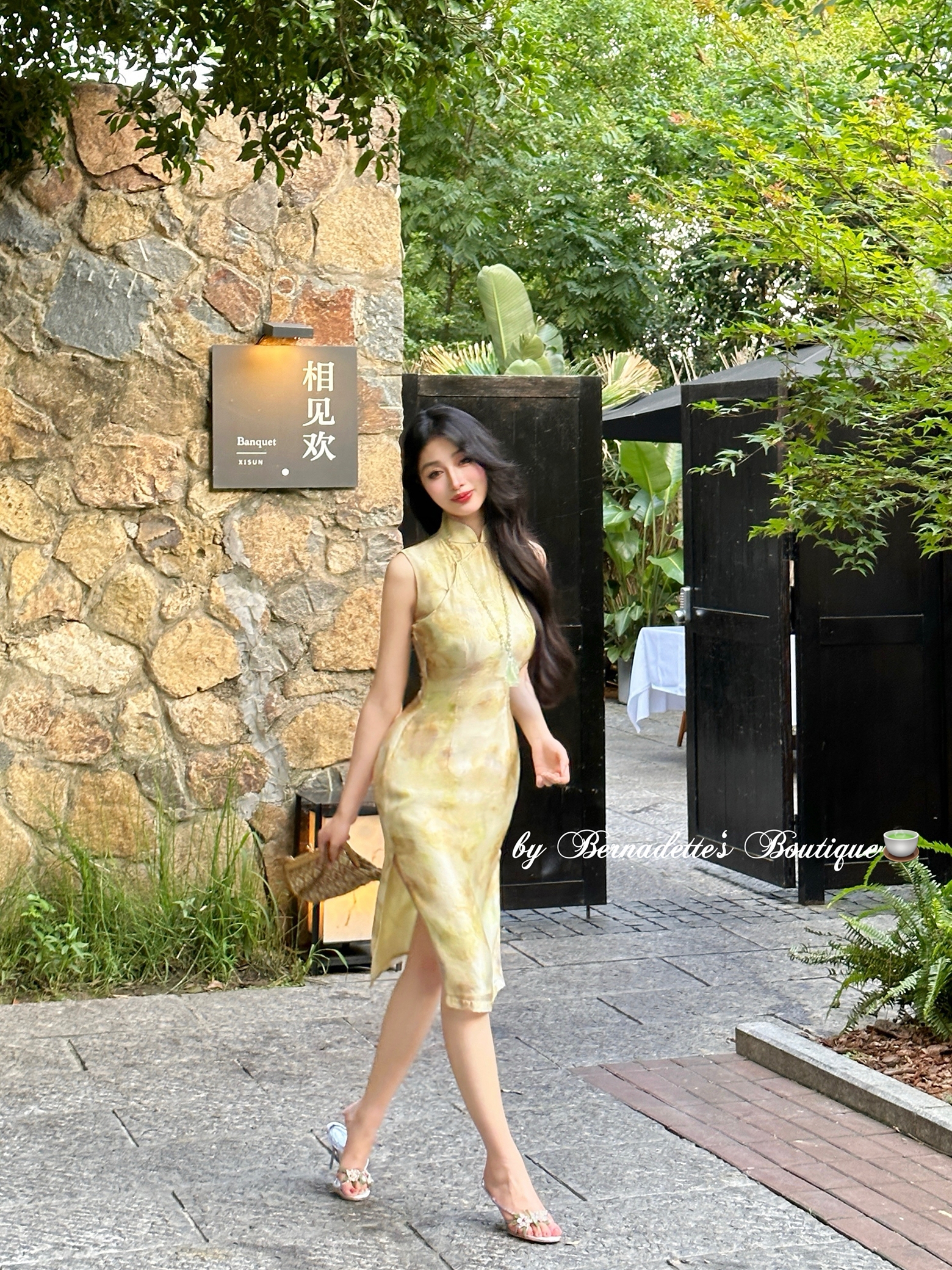 Retro spring tea, summer dress, mini-skirt, cheongsam, flowered, slim fit Retro spring tea, summer dress, mini-skirt, cheongsam, flowered, slim fit
