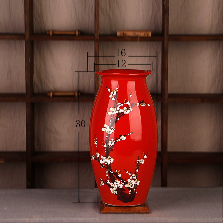 Authentic Jingdezhen vẽ tay vẽ gốm, đục lỗ, đất, bát thịt, cắm hoa trong nhà, bình nước - Vase / Bồn hoa & Kệ