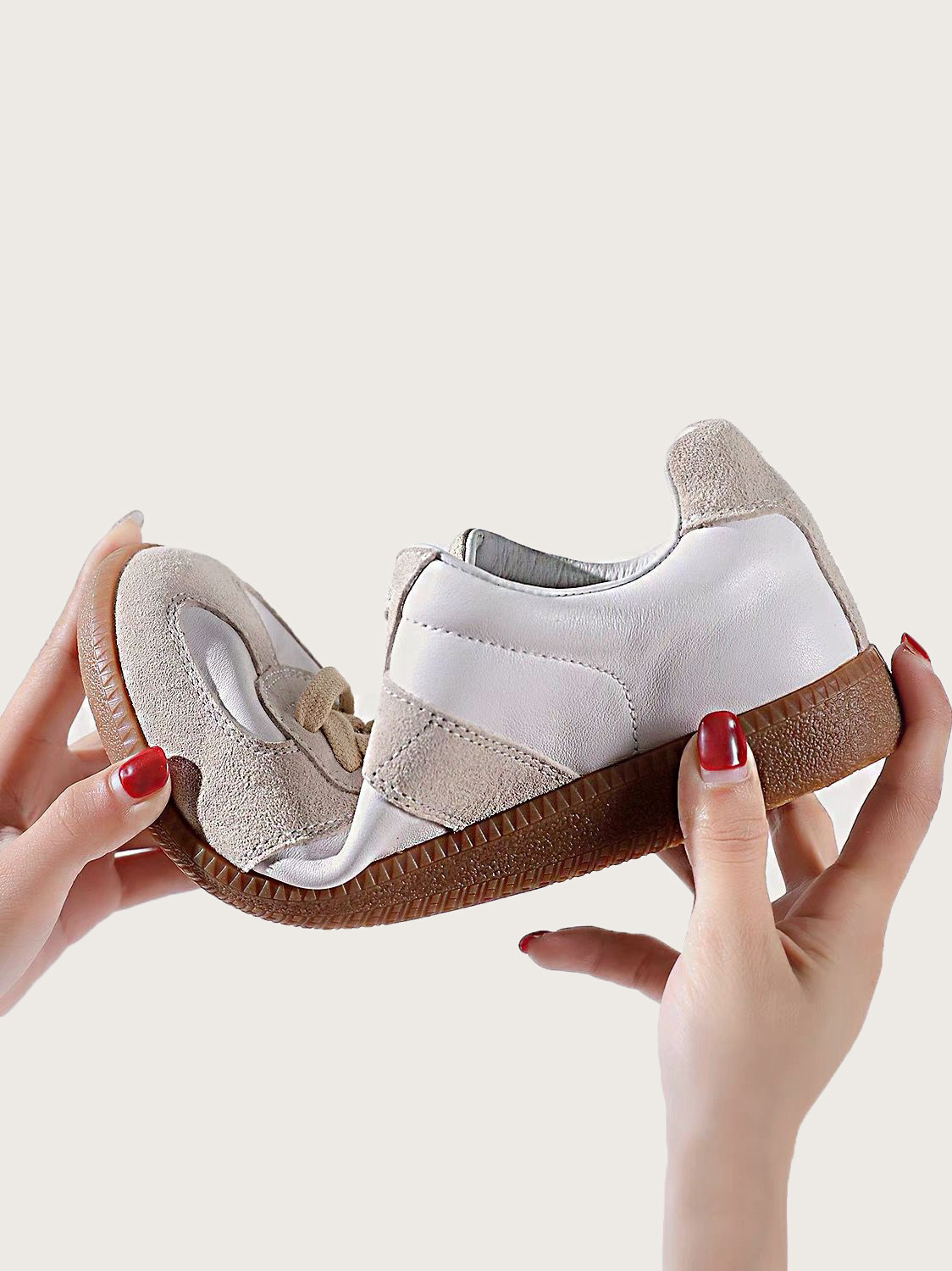 De Xun Women's Shoes 2026 New Autumn First Layer Cowhide Genuine Leather Flat Women's Casual Shoes Sneakers Women's Shoes