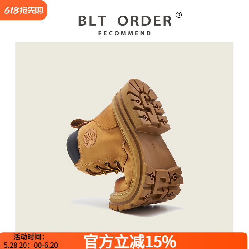 マーティンブーツ レディース 2025年新作 夏 ハイキングシューズ 厚底 本革 防水 ビッグバンブルビー キックプルーフ ビッグイエローブーツ