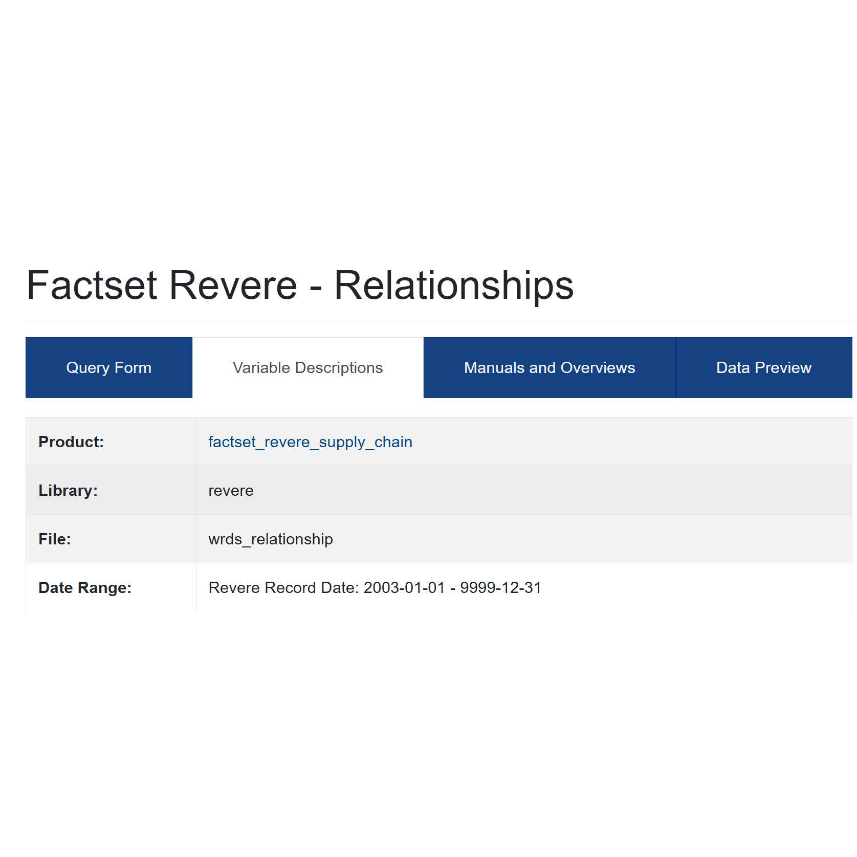 Factset Revere+WRDS供应链数据2003-2024,商业决策的宝藏工具🧐--淘宝好物网