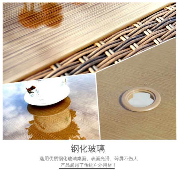 Wicker ghế ba mảnh đồ nội thất sân vườn ngoài trời thanh giải trí thanh thời trang ghế thanh mây bàn ghế kết hợp có thể được trang bị với ô - Đồ gỗ ngoài trời bàn xếp du lịch