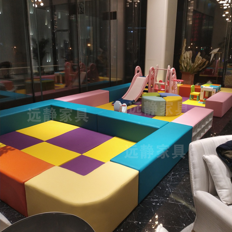 Kindergarten Early Education Soft Bag Anticollision Guard Rail Long Bench Amusement Area Sandpool Marine Ball Children Shoe Cabinet Combined Fence