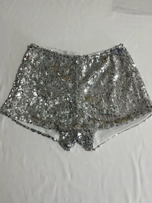 Ds Bar Hot Girl Sequin Sparkling Slimming Versatile Low-Waist Stretchy Hip-Hugging Jazz Heels Sexy Hot Pants Shorts