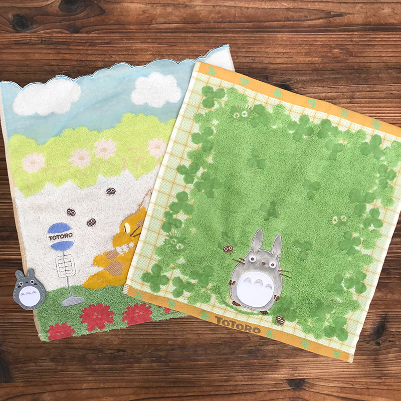Japanese Order, Export, High Quality, Pure Cotton, Untwisted Yarn, Totoro Series Towel, Large Square Towel, 34*35cm