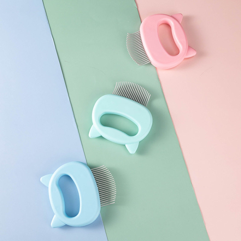 Snack cat pet comb cat hair comb cat small ear shell comb cat to floating hair massage beauty needle comb