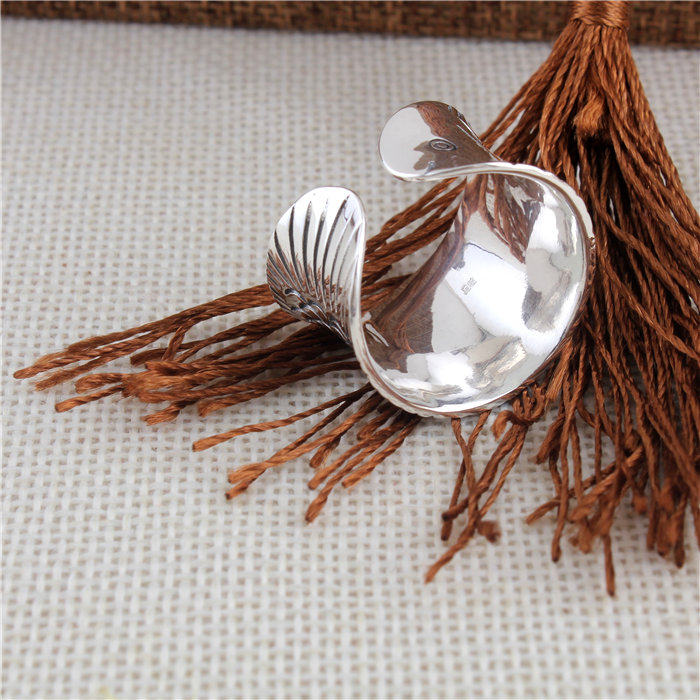 仙記禮物復古魚萌遊魚足銀s990純銀潮人創意戒指男女戒指開口可調