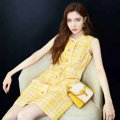 Korean sleeveless plaid temperament dress women's 2021 summer new socialite slimming age reduction sweet sundress tide