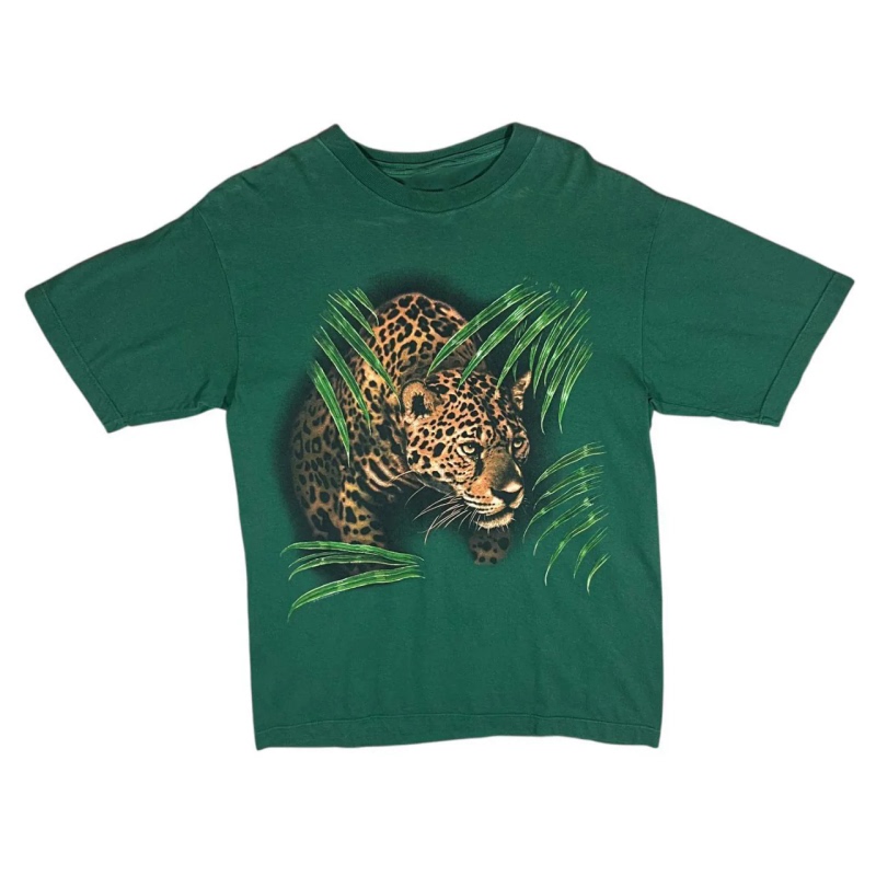 Tiger, Lion, Cheetah, Fierce Animal, Wildlife, American Retro Style, Fitness Performance, Men's Short-Sleeved, Women's Pure Cotton T-Shirt Tiger, Lion, Cheetah, Fierce Animal, Wildlife, American Retro Style, Fitness Performance, Men's Short-Sleeved, Women's Pure Cotton T-Shirt