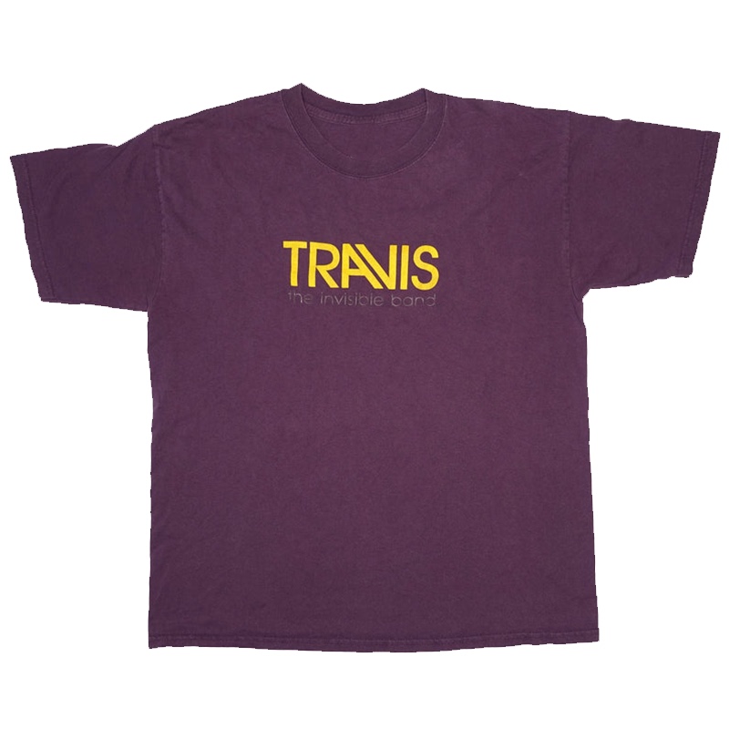 Travis - Invisible Band 2001 Oversize High Street Vintage Digital Direct-Print Loose Short-Sleeve T-Shirt Travis - Invisible Band 2001 Oversize High Street Vintage Digital Direct-Print Loose Short-Sleeve T-Shirt