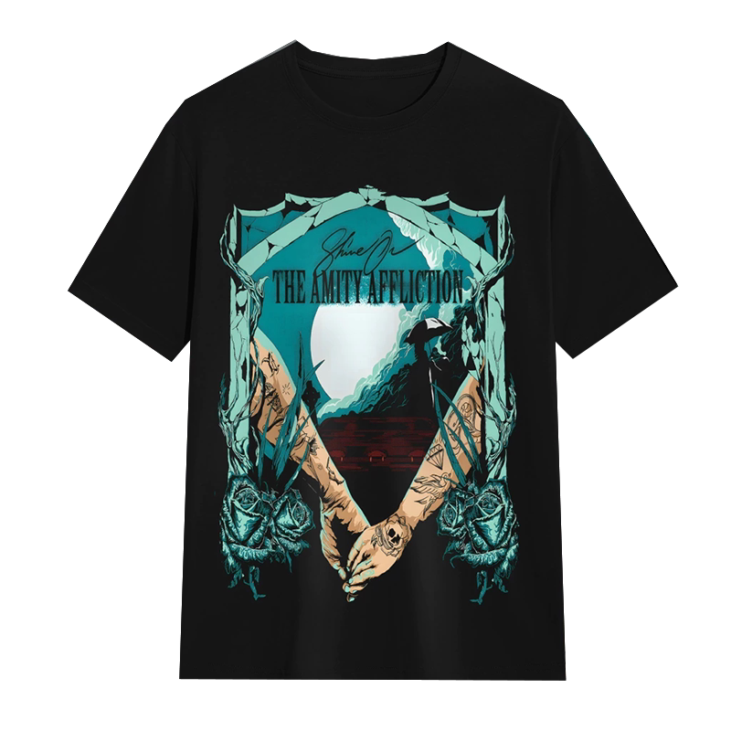 The Amity Affliction Friendship Tragedy Band Metalcore Rock European and American Style Loose Short-Sleeved T-Shirt