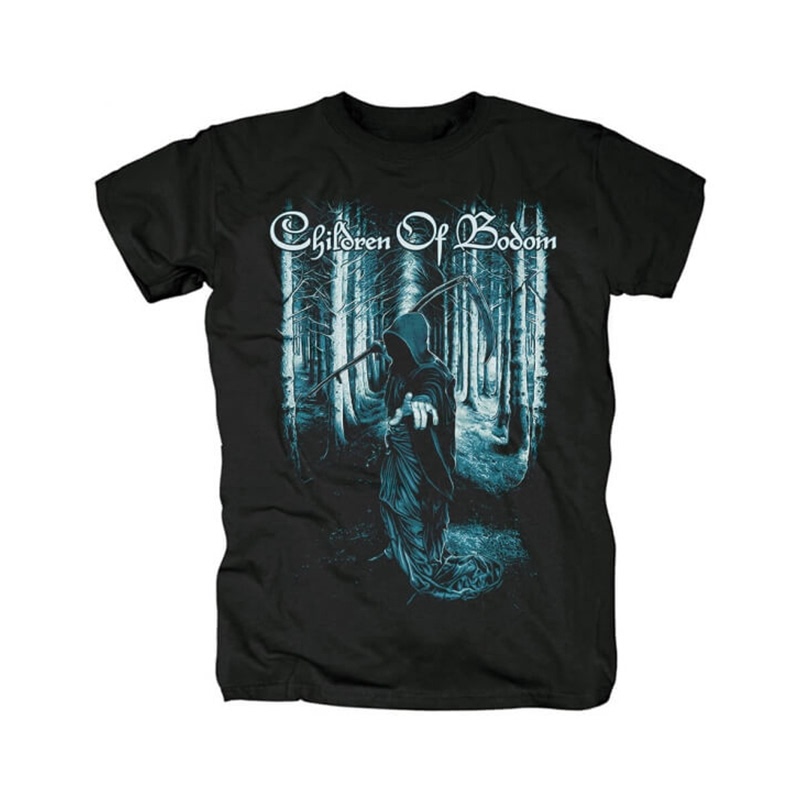 Children of Bodom Dark Heavy Metal Band Death Direct Print Short Sleeve Pure Cotton T-Shirt