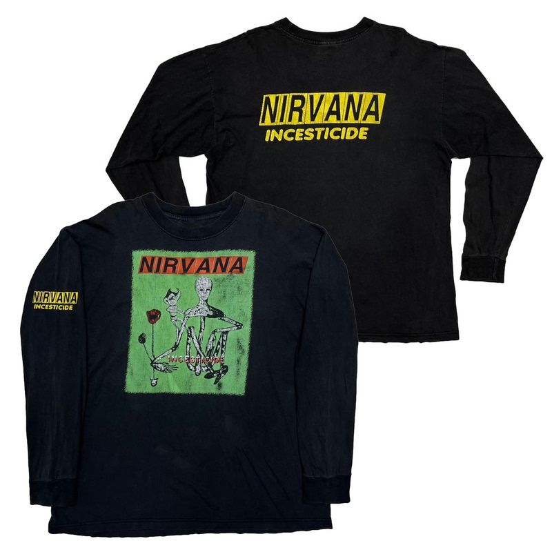 Nirvana Nevermind Classic Album Smiley Face Rock Punk Unisex American Style Long-Sleeve T-Shirt Nirvana Nevermind Classic Album Smiley Face Rock Punk Unisex American Style Long-Sleeve T-Shirt