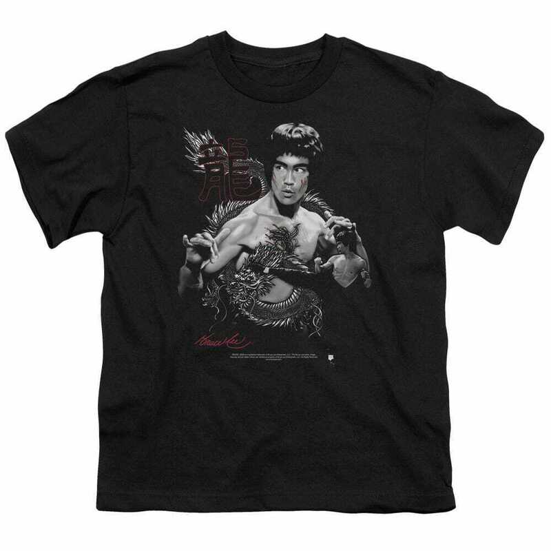 Bruce Lee Retro Kung Fu Nunchaku Jeet Kune Do Boxing American Street Style Men's Summer Loose Short-Sleeved T-Shirt