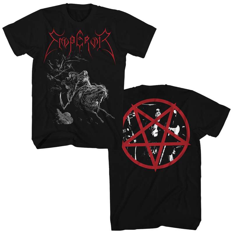 1991Emperor Norwegian Black Metal Rock Dark Style American Retro Men's Short-Sleeved T-Shirt