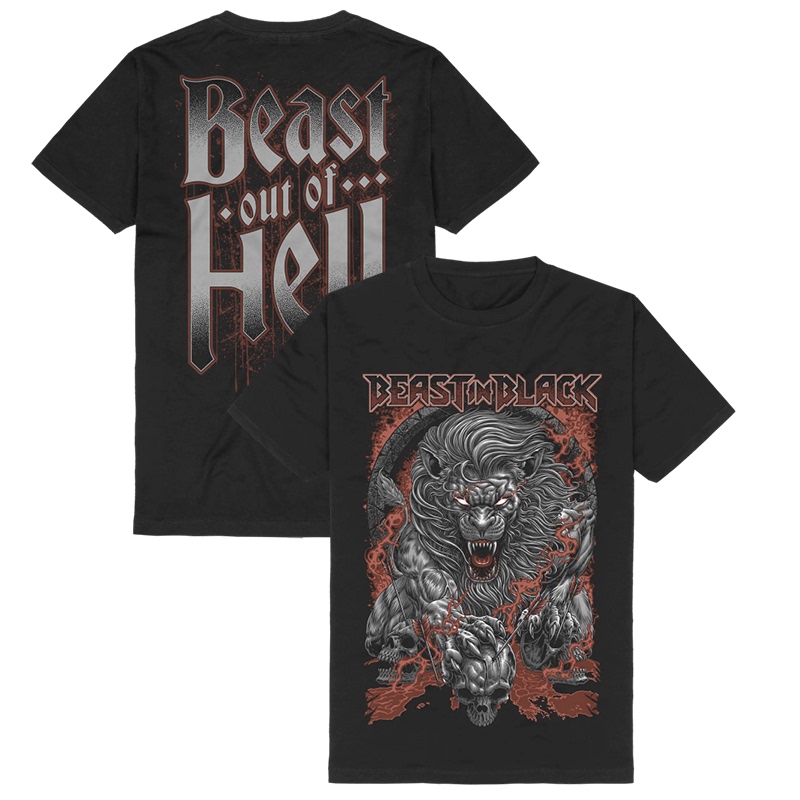 Black Beast Beast in Black Finnish Melodic Heavy Metal/Power Metal Band Short-Sleeved Pure Cotton T-Shirt Black Beast Beast in Black Finnish Melodic Heavy Metal/Power Metal Band Short-Sleeved Pure Cotton T-Shirt