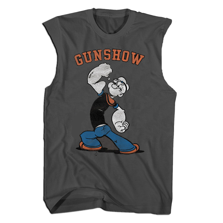 1960S Cartoon Popeye the Sailor Men's Loose Sleeveless Tank Top T-Shirt