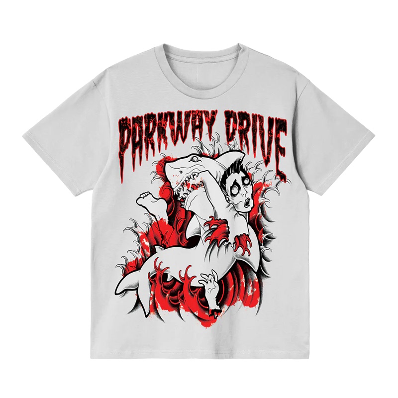 Australian Metal Hardcore Band Parkway Drive Digital Print Round Neck Short-Sleeved T-Shirt