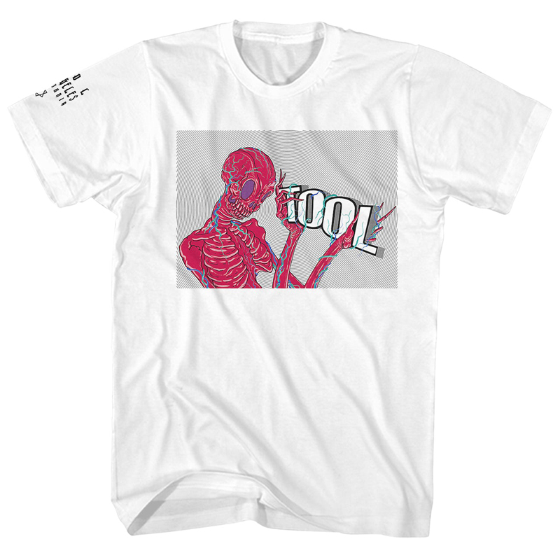 Tool Band Rock Pink Skull Skeleton Logo Shirt Punk Men's Motorcycle Pure Cotton T-Shirt
