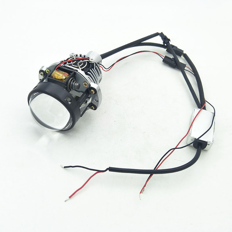 2 inch LED dual light lens moto electric vehicle headlight modified far and near light built-in glare demon eye non-destructive installation