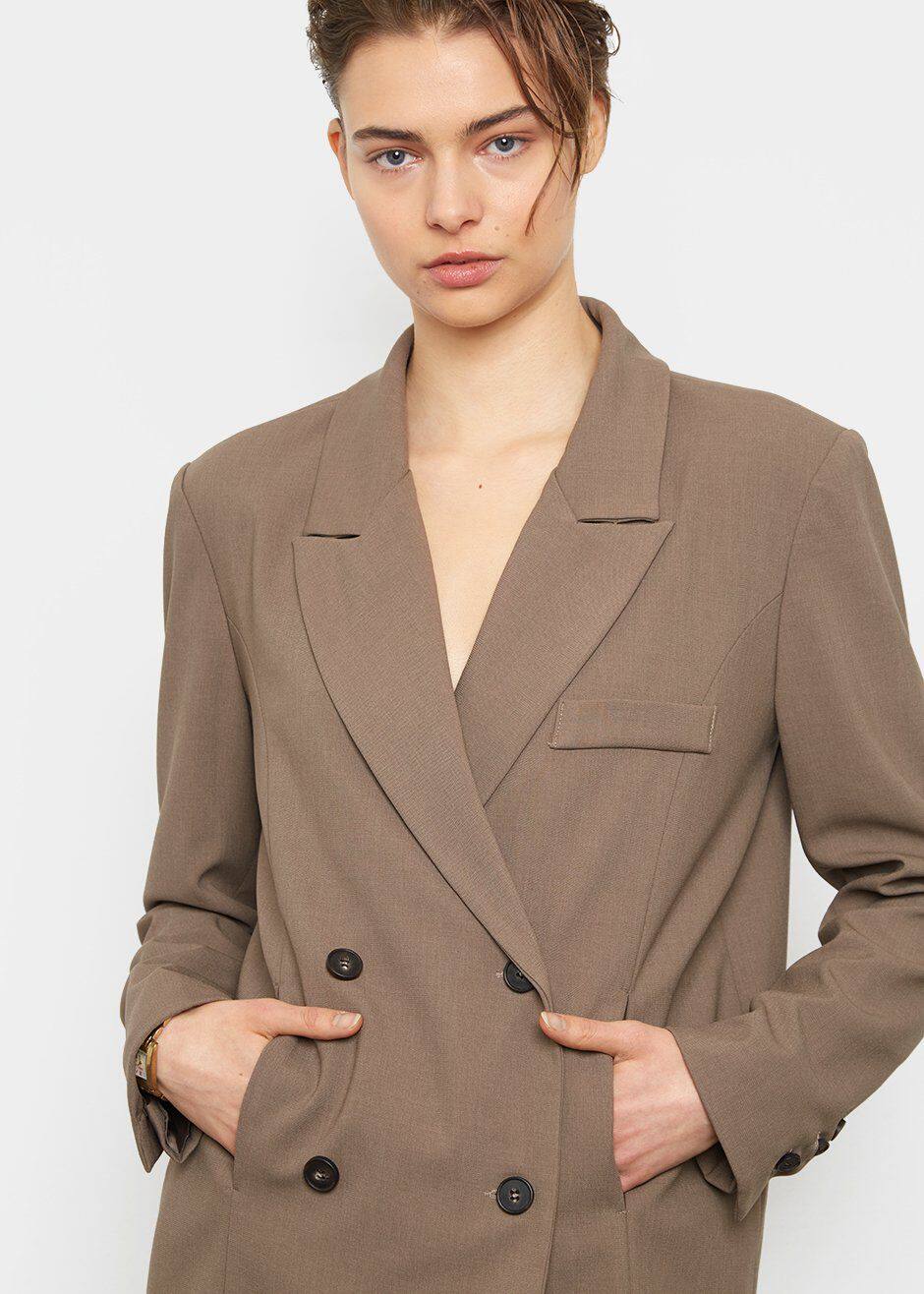 6-fold Doraemon Frankie Curved Seam Straight Blazer double-row buttoned suit