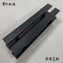 There is frameless glass door large door handle modern luxury door handle wooden door Chinese handle frosted black spot