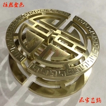 European-style clubhouse door handle simple golden semicircular glass door handle luxury hotel solid wood door handle