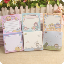 ins Post-it notes with strong stickiness students use cartoon note paper South Korean label ntimes can paste note paper