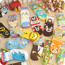 Childrens socks Cartoon Kumamoto bear animal monkey socks pure cotton mens and womens summer cotton baby middle and large childrens socks