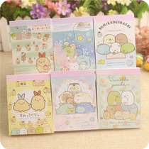 Cartoon corner Image note label note paper can tear small book memo portable student color page notepad