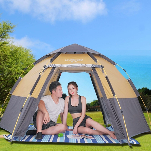 Дорожная автоматическая палатка, пляжный портативный складной двухэтажный навес для кемпинга, увеличенная толщина, полностью автоматический