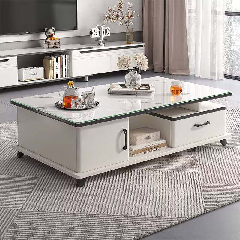 リビングルーム用コーヒーテーブル、家庭用、2024年新スタイル、ライトラグジュアリー、ハイエンドティーテーブル、狭いアパートやバルコニー用ティーテーブル、シンプルでモダンなテーブル