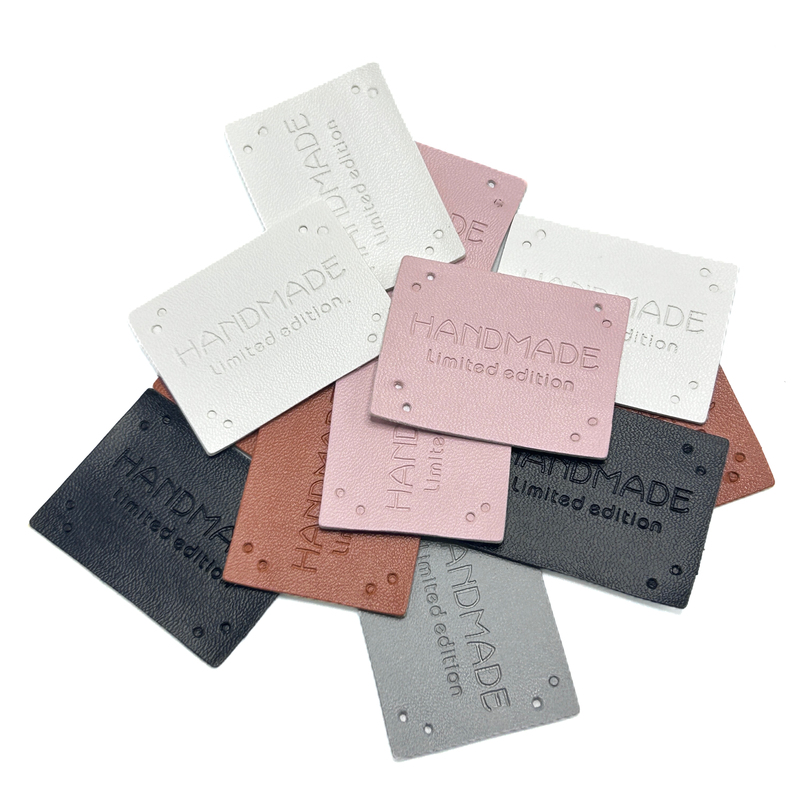 New Colorful Soft Pu Leather Composite Perforated Leather Label Handmade Patch for Bags, Clothing, and Pants Decoration New Colorful Soft Pu Leather Composite Perforated Leather Label Handmade Patch for Bags, Clothing, and Pants Decoration