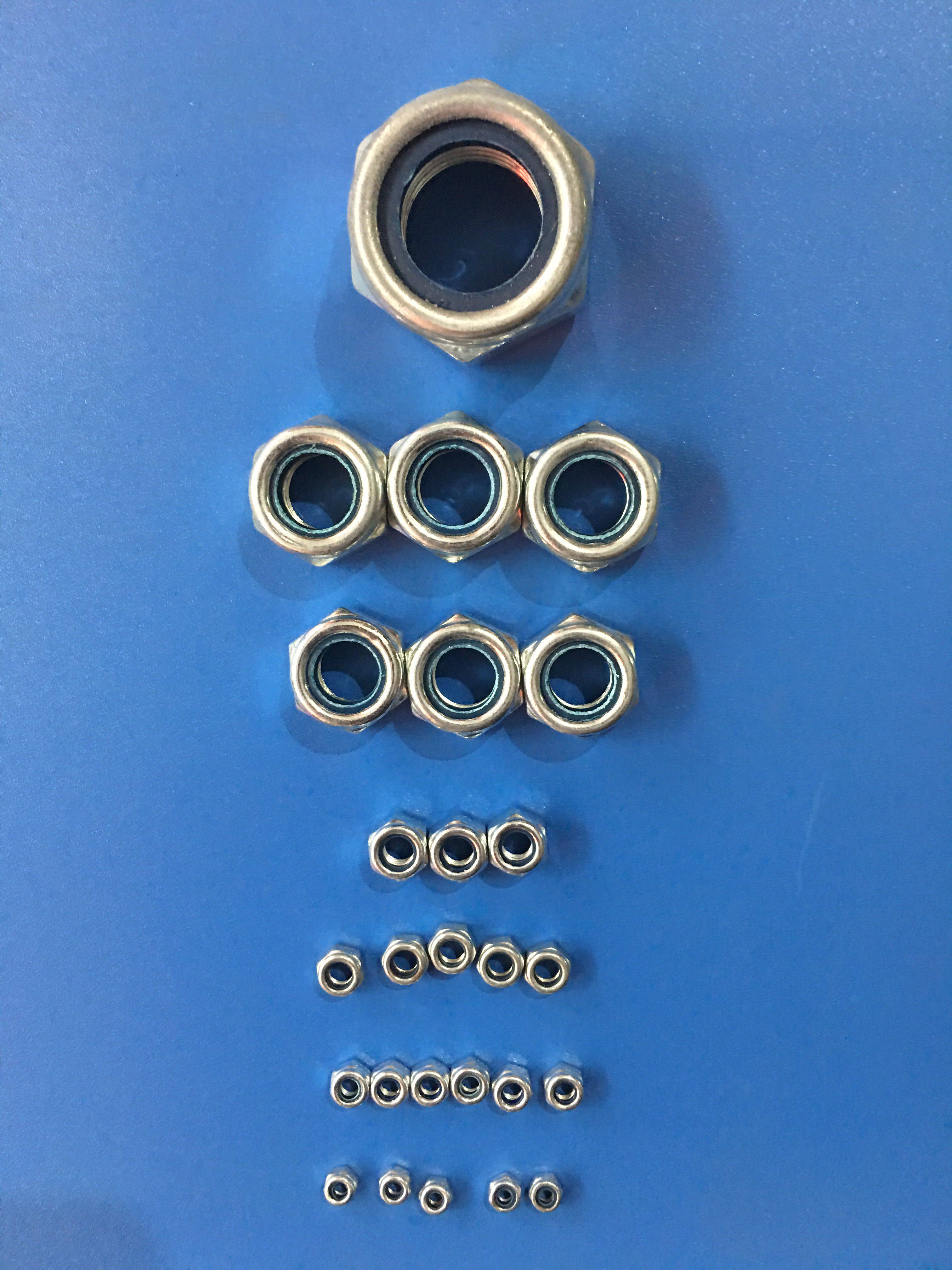 Full 15 nylon anti-loose nut anti-back nut locking nut m3m4m5m6m8m10m12m16-M24