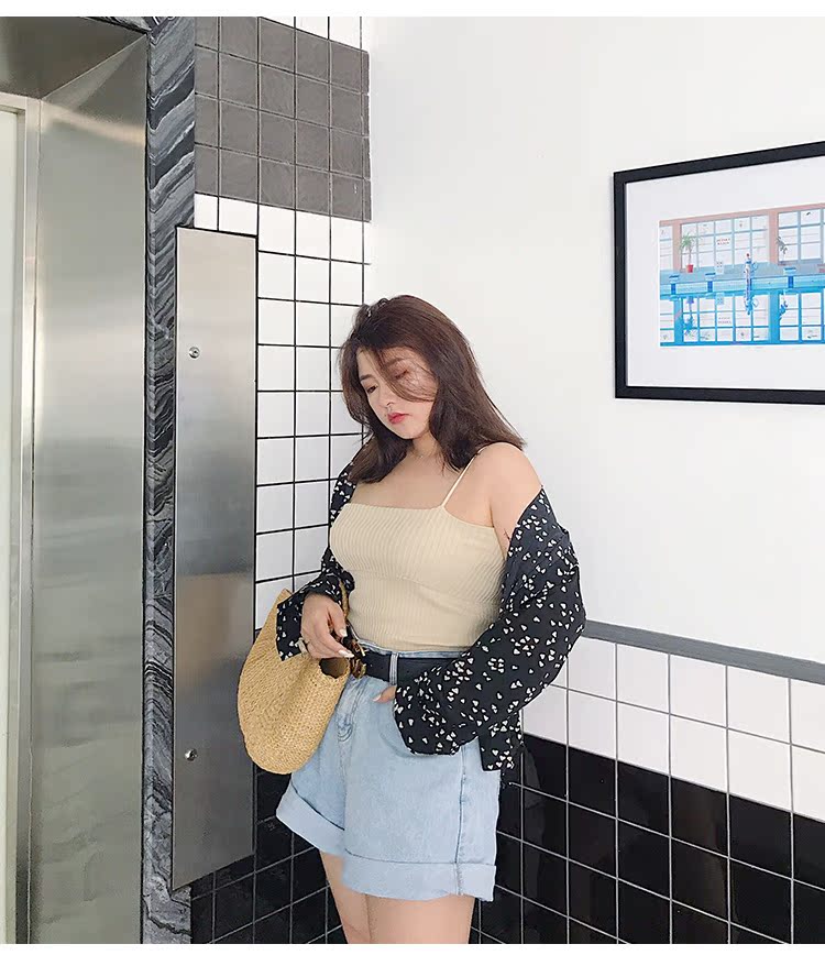 LTGIRL studio mùa hè thời trang dây đeo lỏng lẻo đan áo yếm nữ bên ngoài hàng đầu - Áo vest đồ lót trung niên