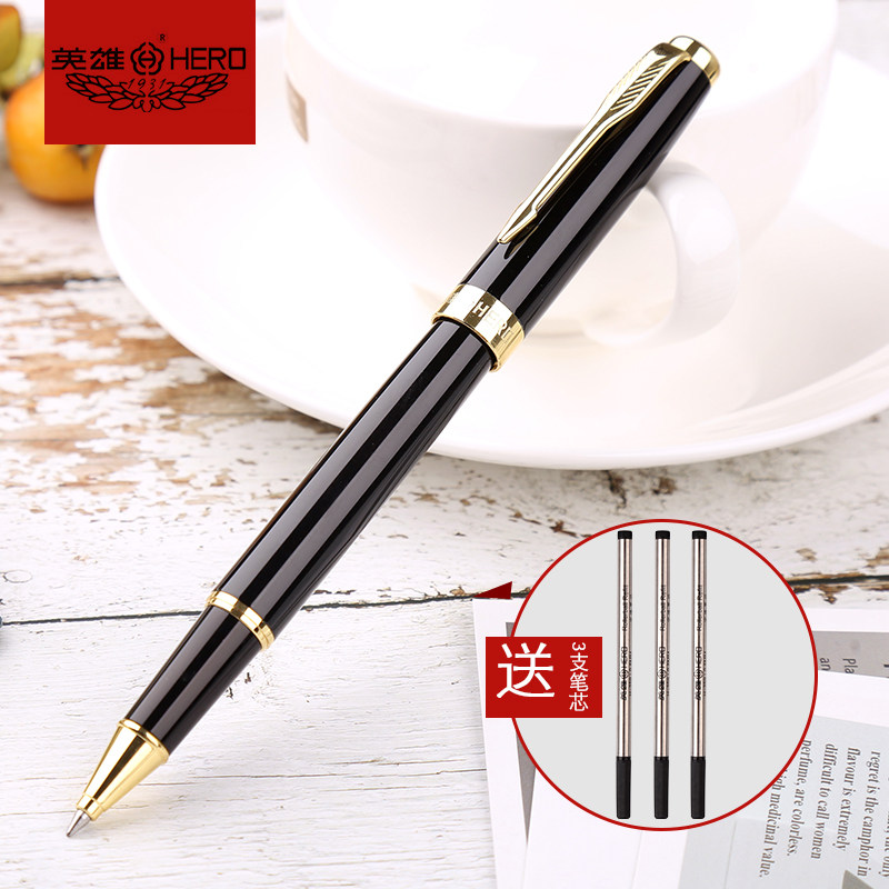 Signature Pen Metal Precious Pearl Pen Black Water-based Pen Business Upscale Office Pen Signature Official Students Middle Sex Pen Men Women Send Commemorative Gift free lettering to customize logo
