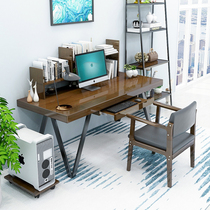 Double Pure Solid Wood Nordic Wind Desk Log Home Desk Bedroom Desk Book Room Desktop Computer Desk Single