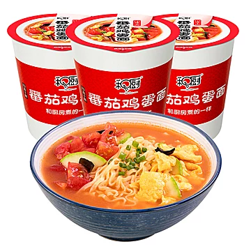 【海福盛】和厨番茄鸡蛋非油炸速食面*6桶