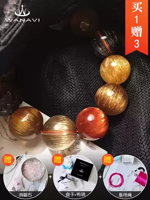 Wasabi natural color hair crystal bracelet couple men's atmospheric wealth Fulu Shou bracelet color crystal female jewelry