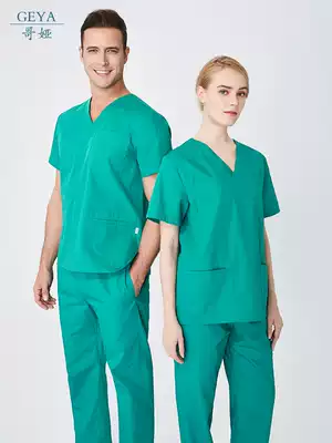 Hand brushing clothes, nurse clothes, beauty hand washing clothes, female and male dental stomatologist overalls, surgical clothes, summer short sleeves