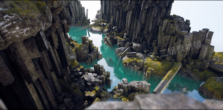 图片[15]-Basalt Columns and Rocks 21 Types AssetKit PBR岩柱UE5虚幻5.1-cg男孩