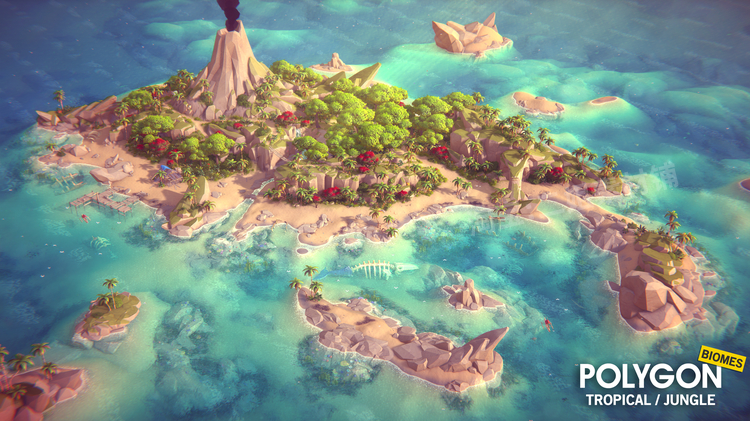 图片[3]-POLYGON Nature Biomes Season One自然生物群落UE4虚幻5卡通资产-cg男孩