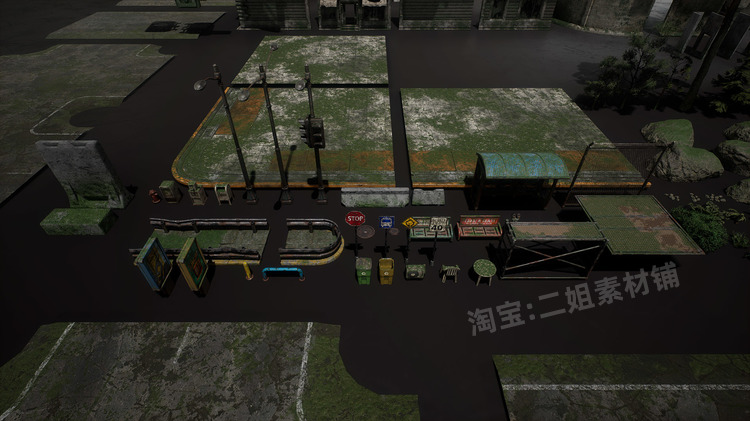 图片[22]-Post Apocalyptic City后世界末日城市UE4虚幻5建筑蓝图汽车模型-cg男孩