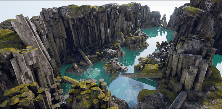 图片[18]-Basalt Columns and Rocks 21 Types AssetKit PBR岩柱UE5虚幻5.1-cg男孩