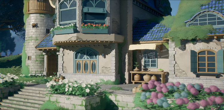 图片[4]-Stylized Azure Hillside程式化建筑家具家居UE5虚幻5.1模型资产-cg男孩