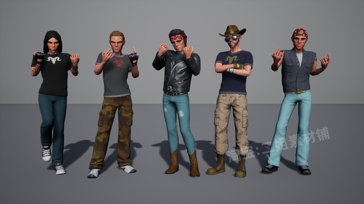 图片[6]-Subculture Guy卡通程式化人物角色服装头部发型面部UE4虚幻5道具-cg男孩