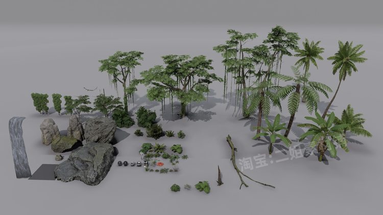 图片[18]-ropical Jungle Pack热带丛林UE4资产虚幻5植物岩石花草树木藤蔓-cg男孩