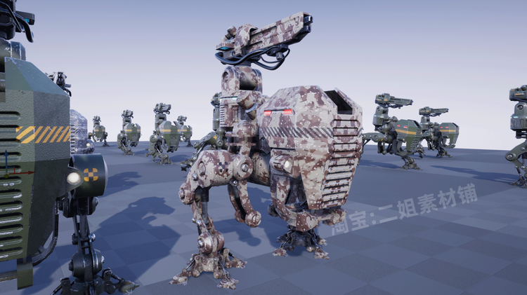 图片[5]-SCI FI: Light Biped Mech科幻轻型双足机甲战斗UE5机器人UE4动画-cg男孩